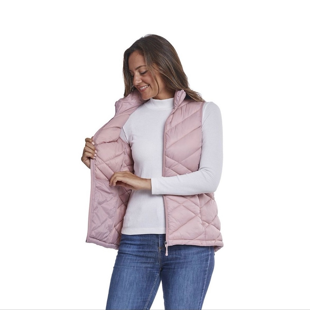 Orange Packable Quilted Puffer Vest